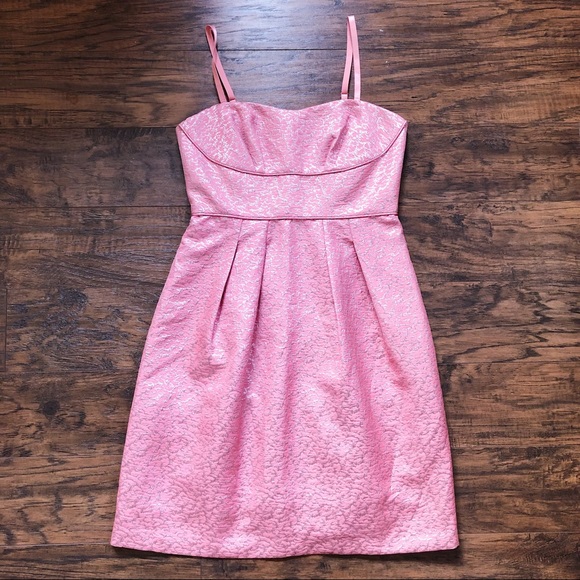 BCBGMaxAzria • pink silver metallic cocktail dress - Picture 2 of 7